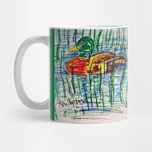 A Duck Decoy in a pond Mug